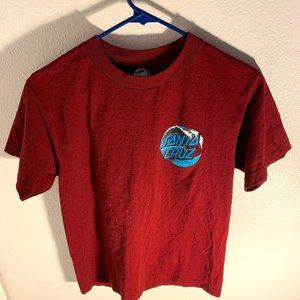 Santa cruz maroon wave shirt